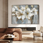 Floral 592 Canvas Art 18" x 24" / 45 x 60 cm / Black