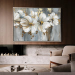 Floral 592 Canvas Art 18" x 24" / 45 x 60 cm / Black