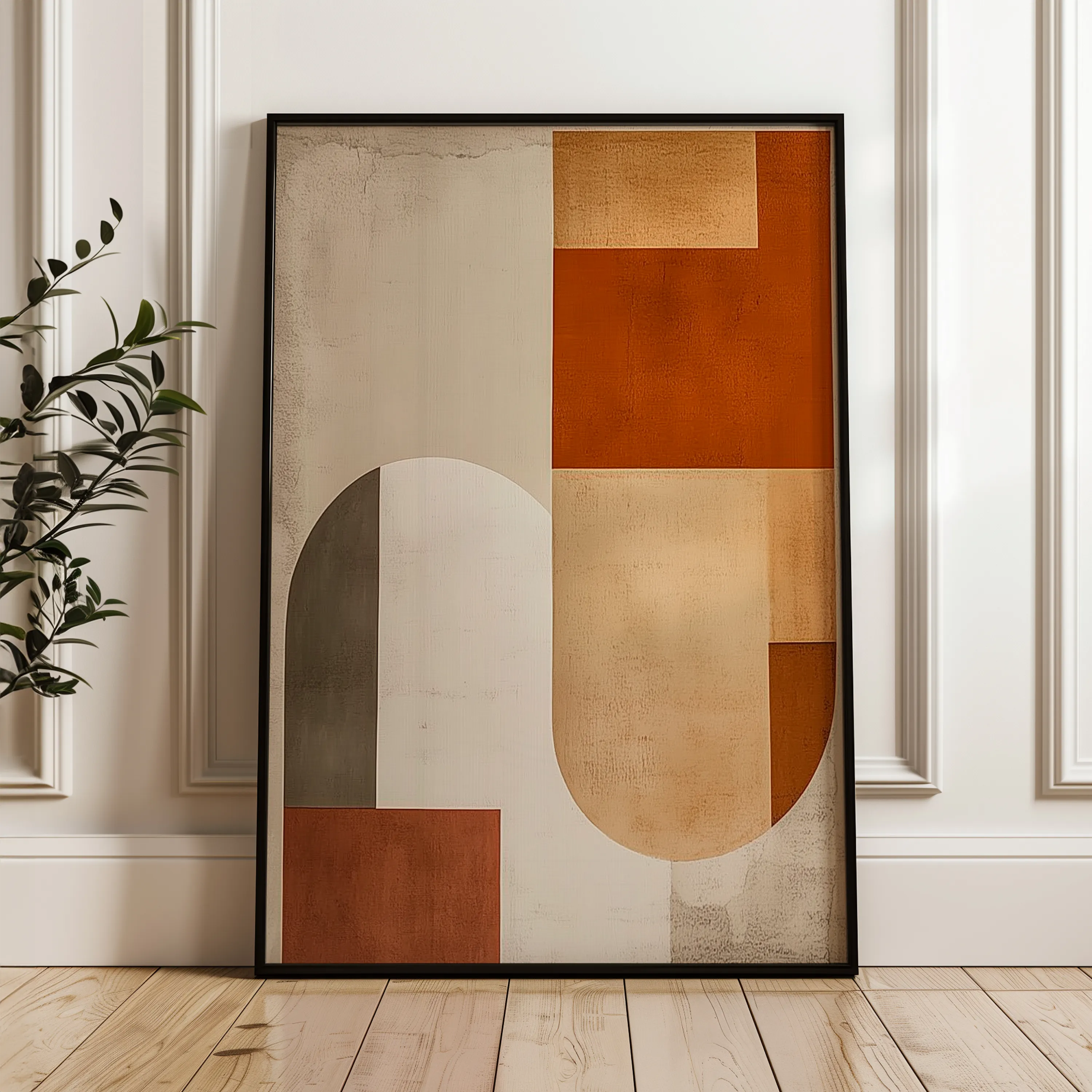 Abstract 593 Canvas Art 18" x 24" / 45 x 60 cm / Black