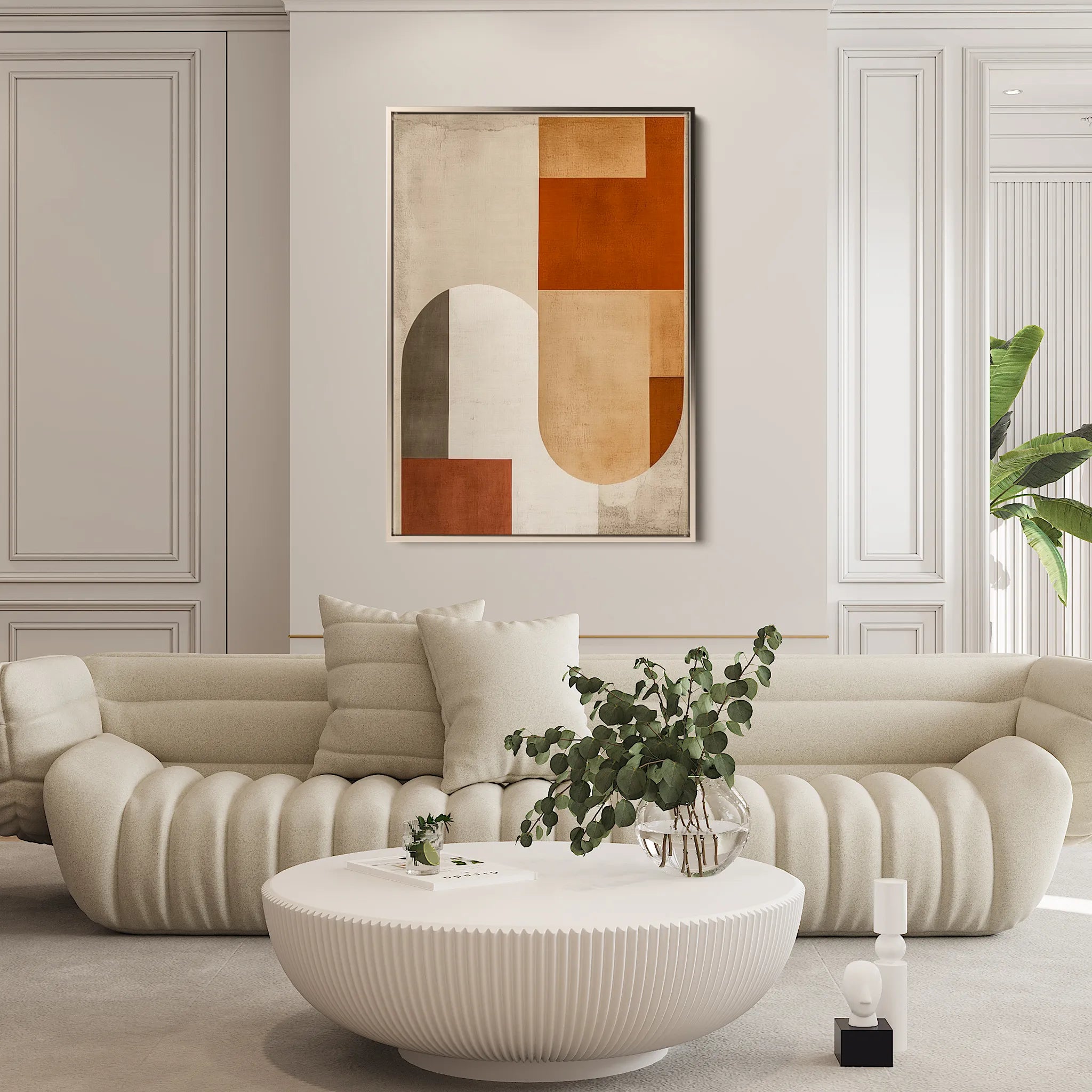 Abstract 593 Canvas Art 18" x 24" / 45 x 60 cm / Black
