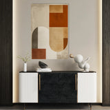 Abstract 593 Canvas Art 18" x 24" / 45 x 60 cm / Black