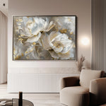 Floral 593 Canvas Art 18" x 24" / 45 x 60 cm / Black