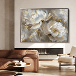 Floral 593 Canvas Art 18" x 24" / 45 x 60 cm / Black