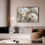Floral 593 Canvas Art 18" x 24" / 45 x 60 cm / Black