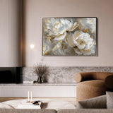 Floral 593 Canvas Art 18" x 24" / 45 x 60 cm / Black