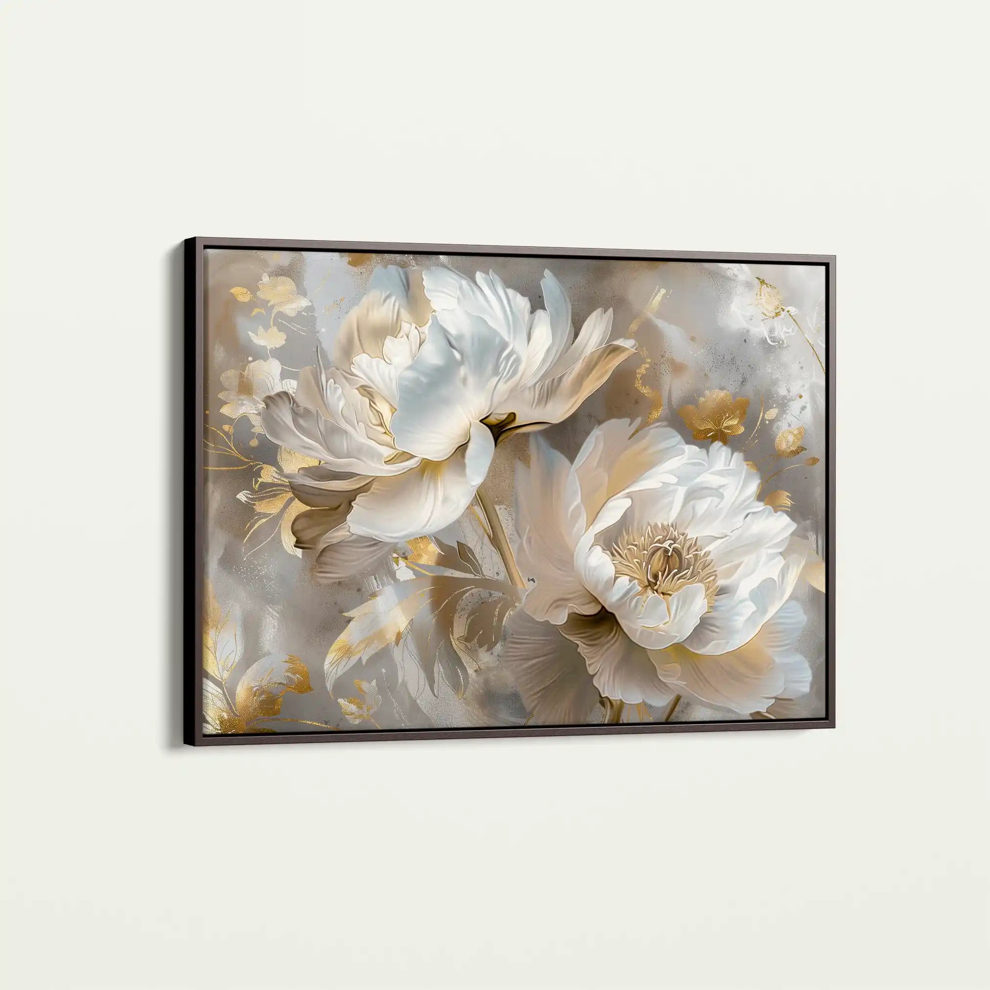 Floral 593 Canvas Art 18" x 24" / 45 x 60 cm / Black