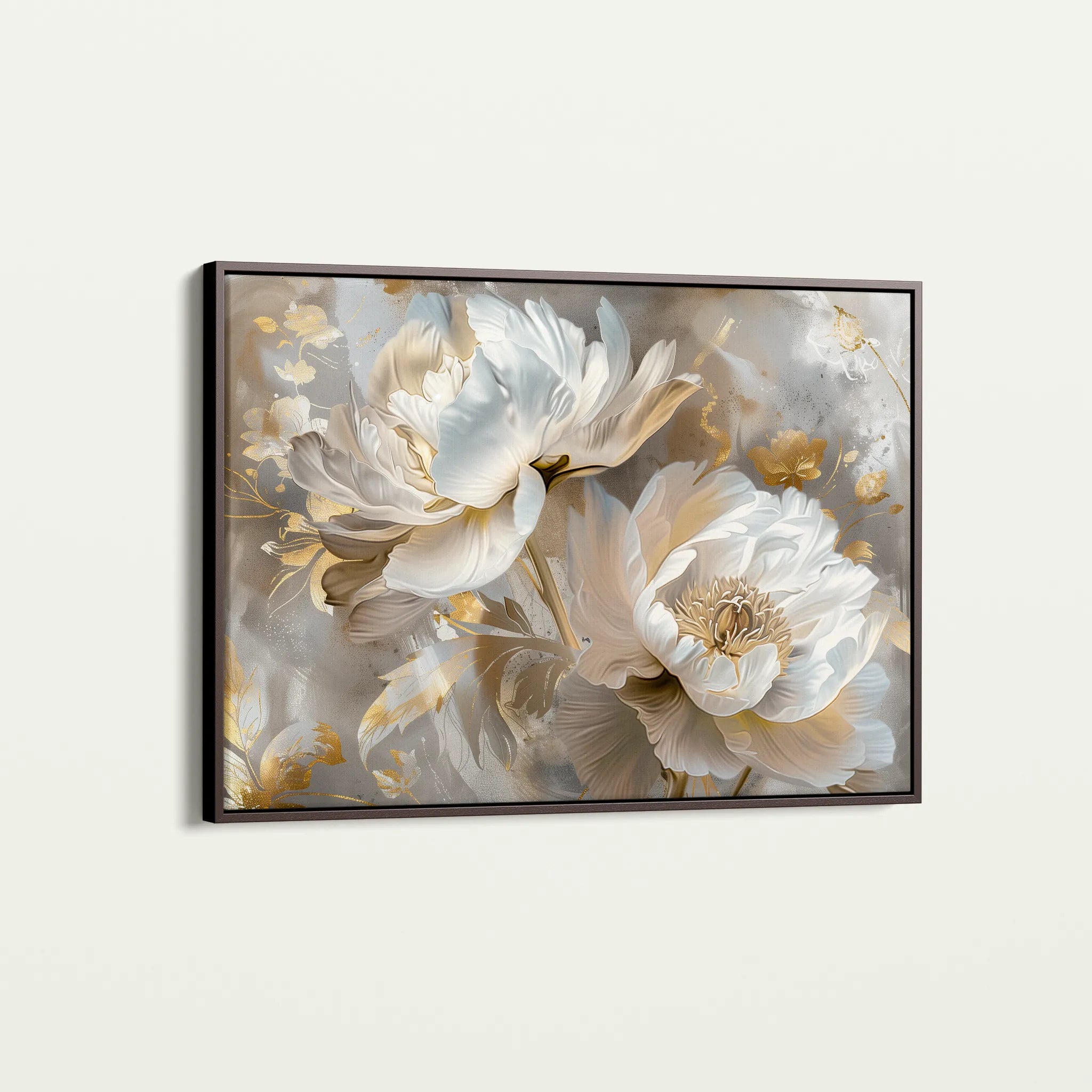 Floral 593 Canvas Art 18" x 24" / 45 x 60 cm / Black