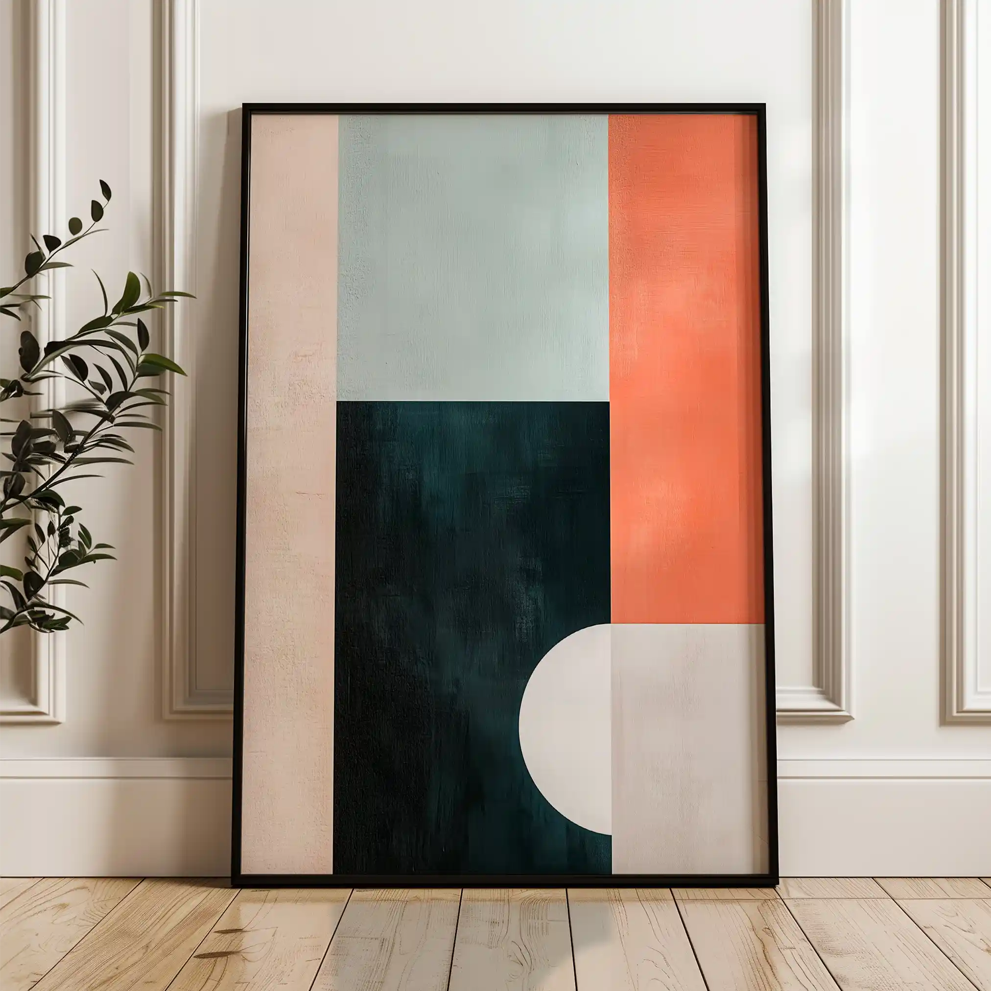 Abstract 594 Canvas Art 18" x 24" / 45 x 60 cm / Black