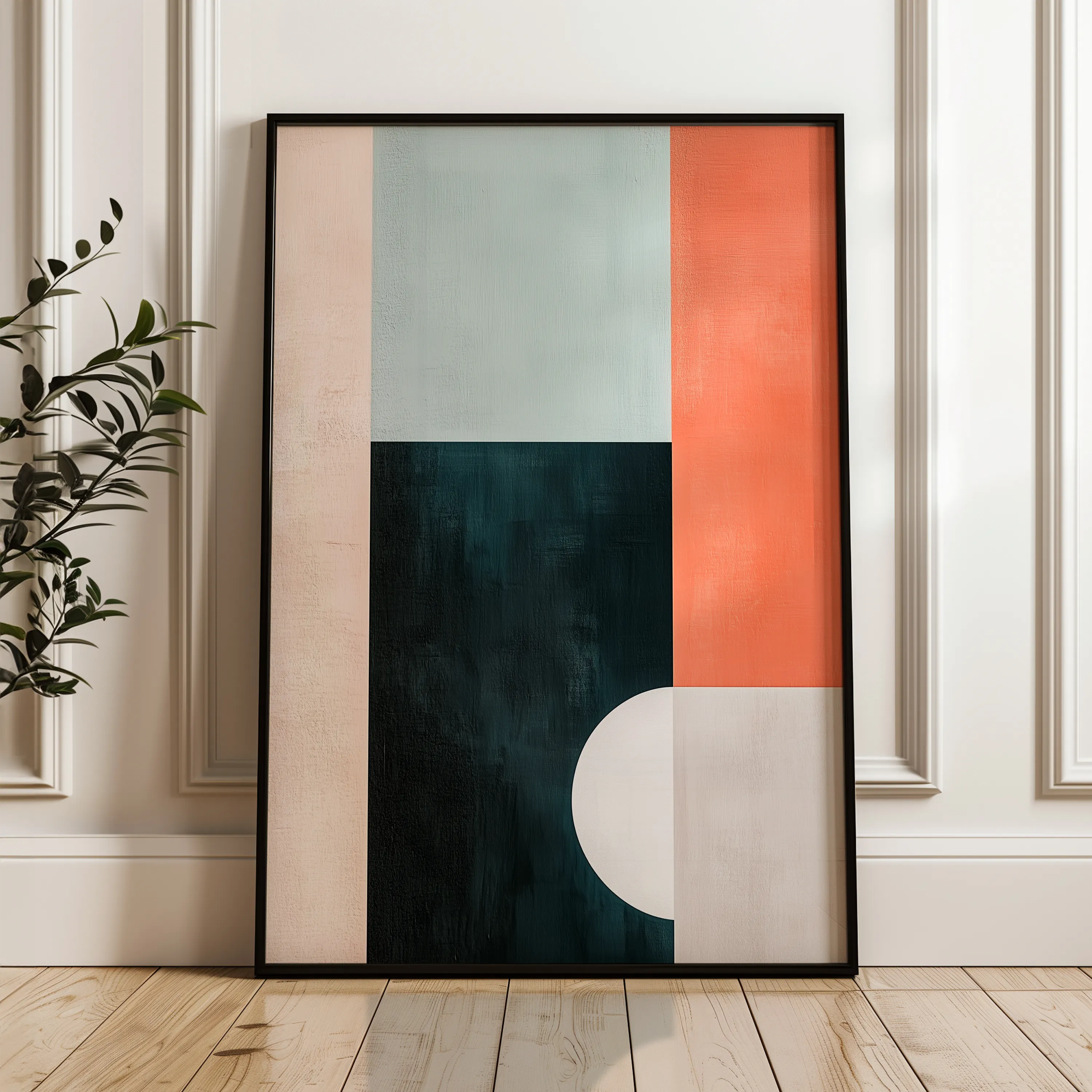 Abstract 594 Canvas Art 18" x 24" / 45 x 60 cm / Black