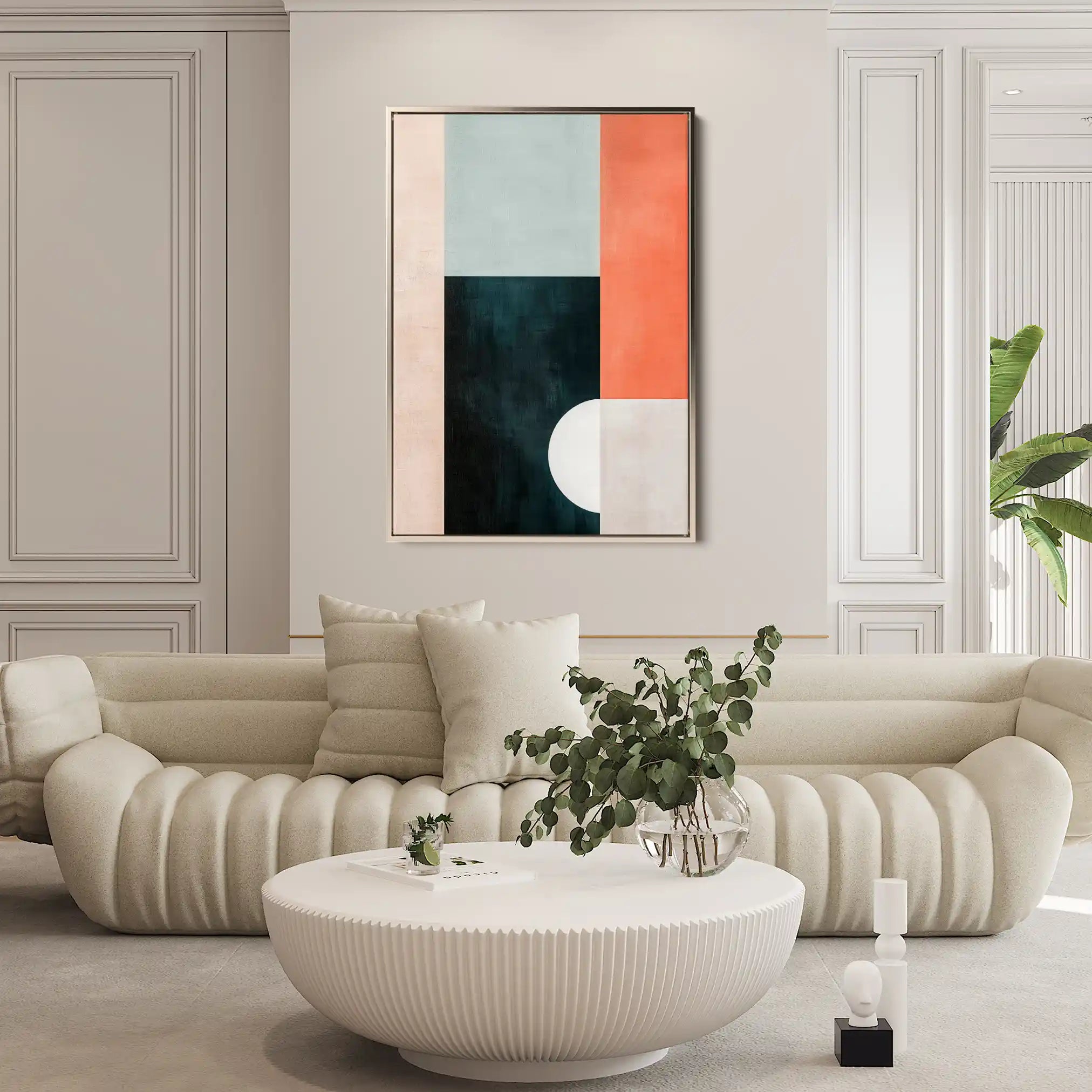 Abstract 594 Canvas Art 18" x 24" / 45 x 60 cm / Black