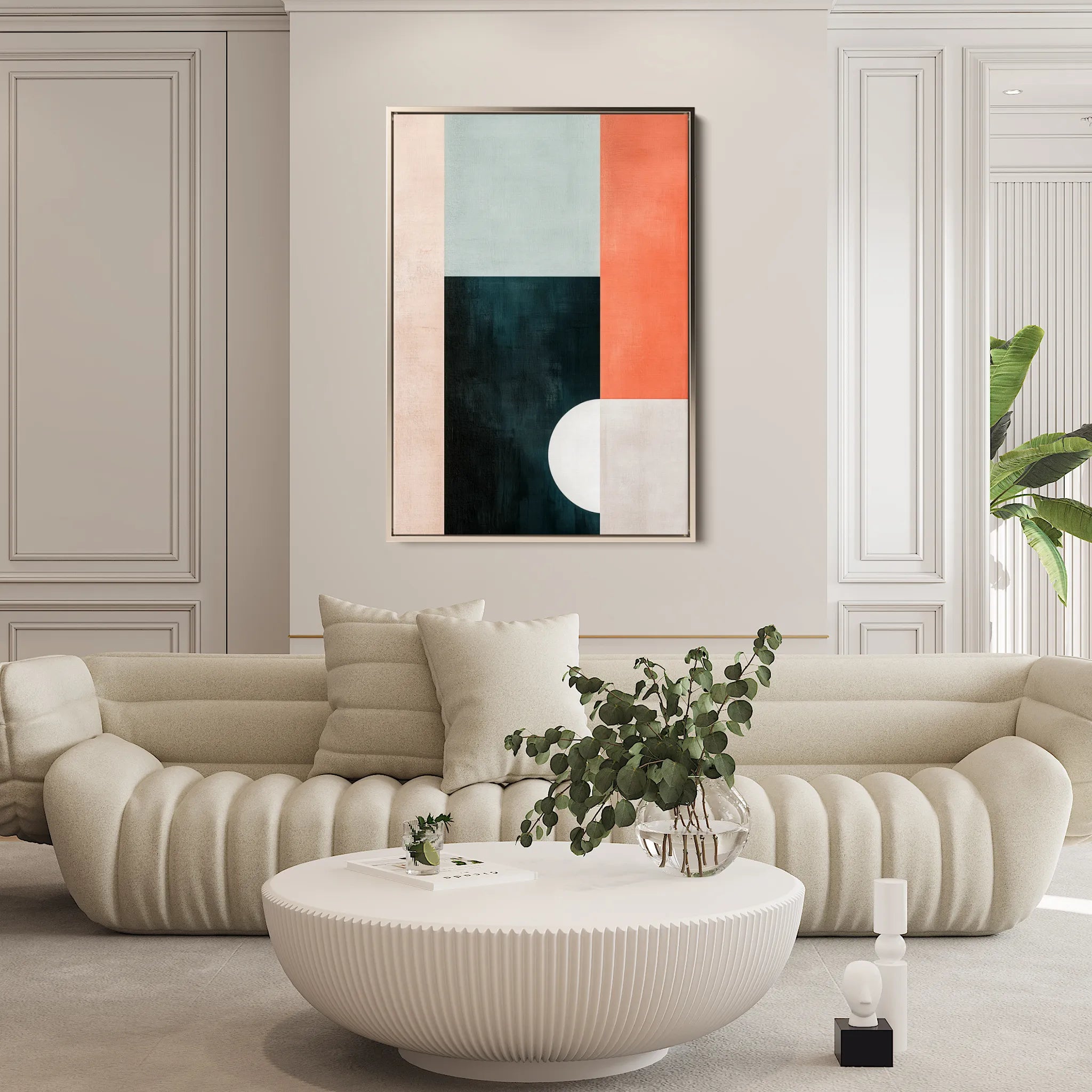 Abstract 594 Canvas Art 18" x 24" / 45 x 60 cm / Black