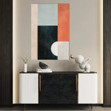 Abstract 594 Canvas Art 18" x 24" / 45 x 60 cm / Black
