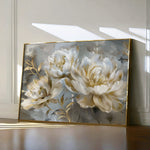 Floral 594 Canvas Art 18" x 24" / 45 x 60 cm / Black