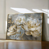 Floral 594 Canvas Art 18" x 24" / 45 x 60 cm / Black