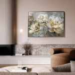 Floral 594 Canvas Art 18" x 24" / 45 x 60 cm / Black
