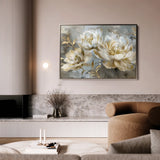 Floral 594 Canvas Art 18" x 24" / 45 x 60 cm / Black