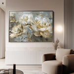 Floral 594 Canvas Art 60 x 40 cm / Black