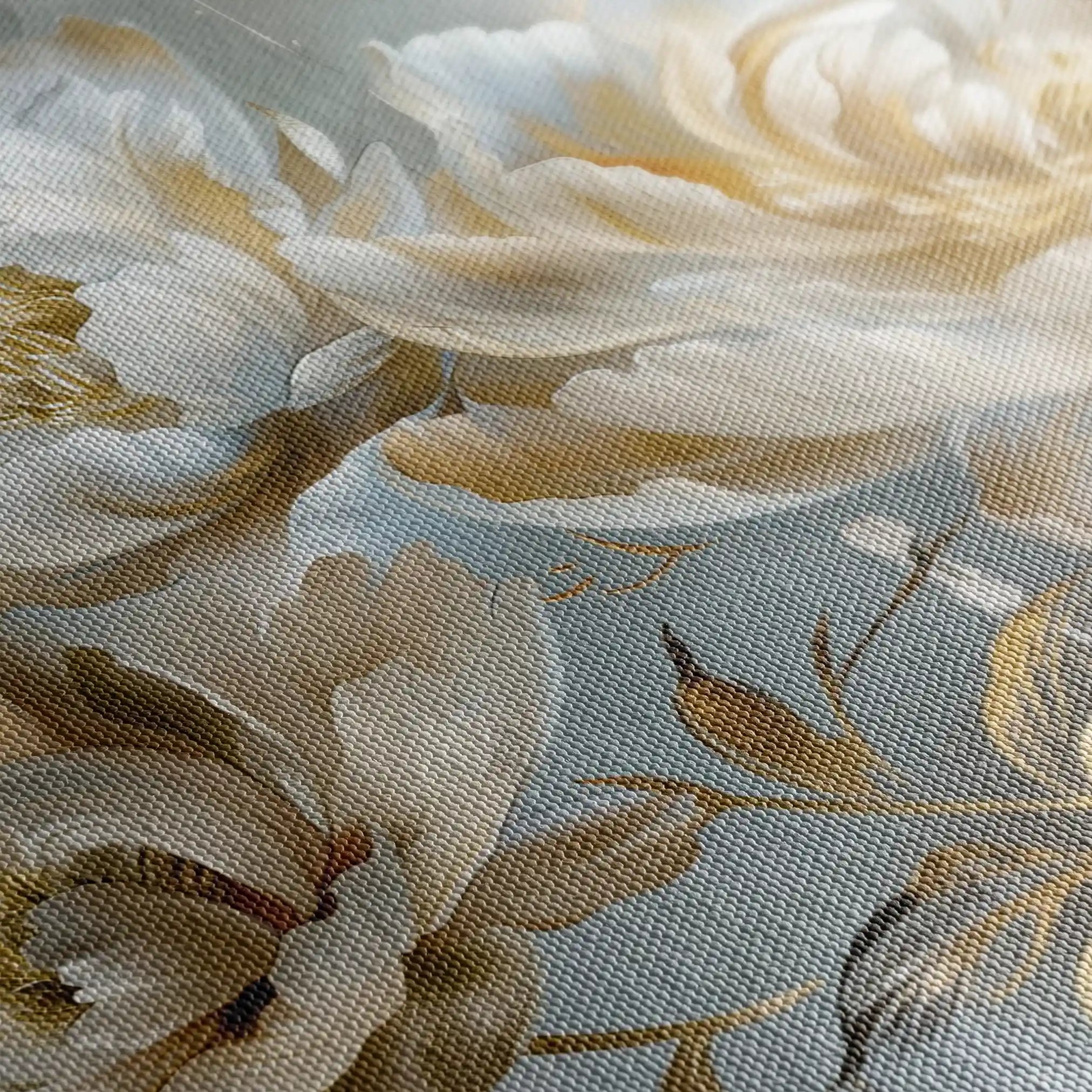 Floral 594 Canvas Art 60 x 40 cm / Black