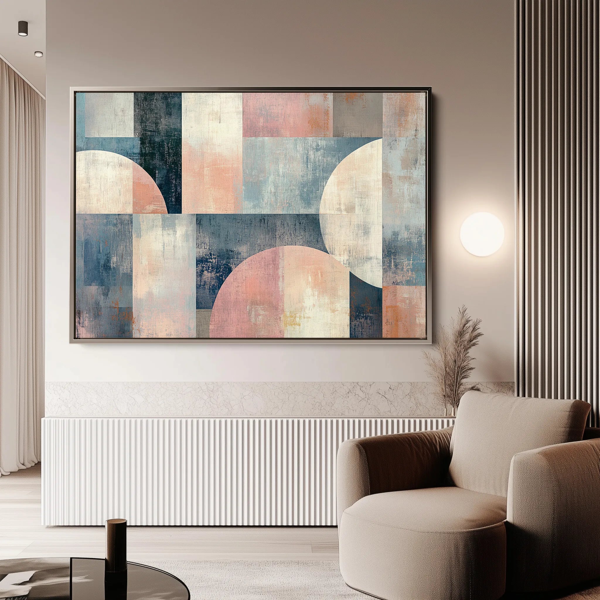 Abstract 595 Canvas Art 18" x 24" / 45 x 60 cm / Black