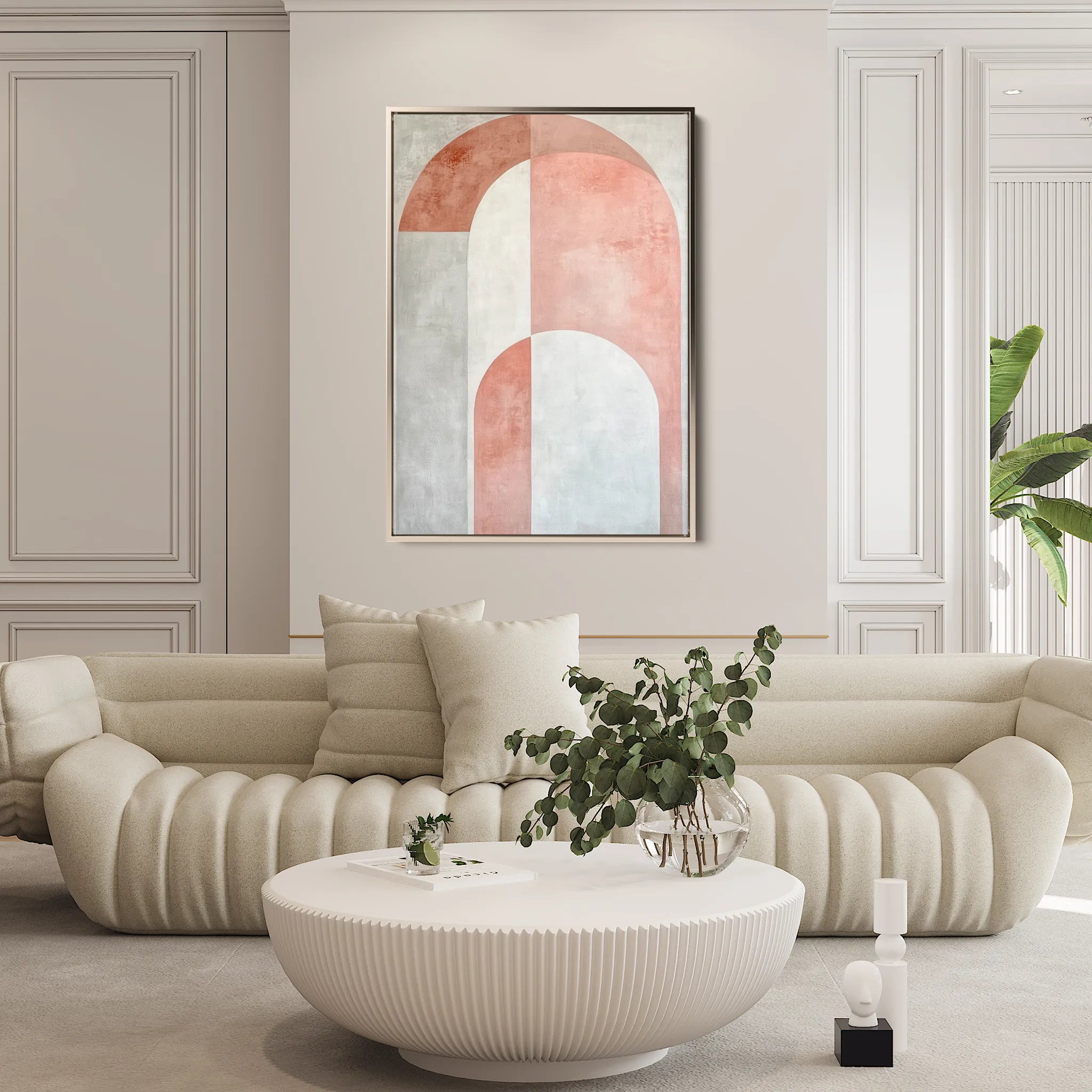 Abstract 596 Canvas Art 18" x 24" / 45 x 60 cm / Black