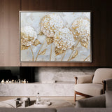 Floral 596 Canvas Art 18" x 24" / 45 x 60 cm / Black