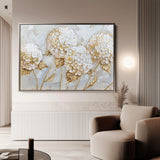 Floral 596 Canvas Art 18" x 24" / 45 x 60 cm / Black