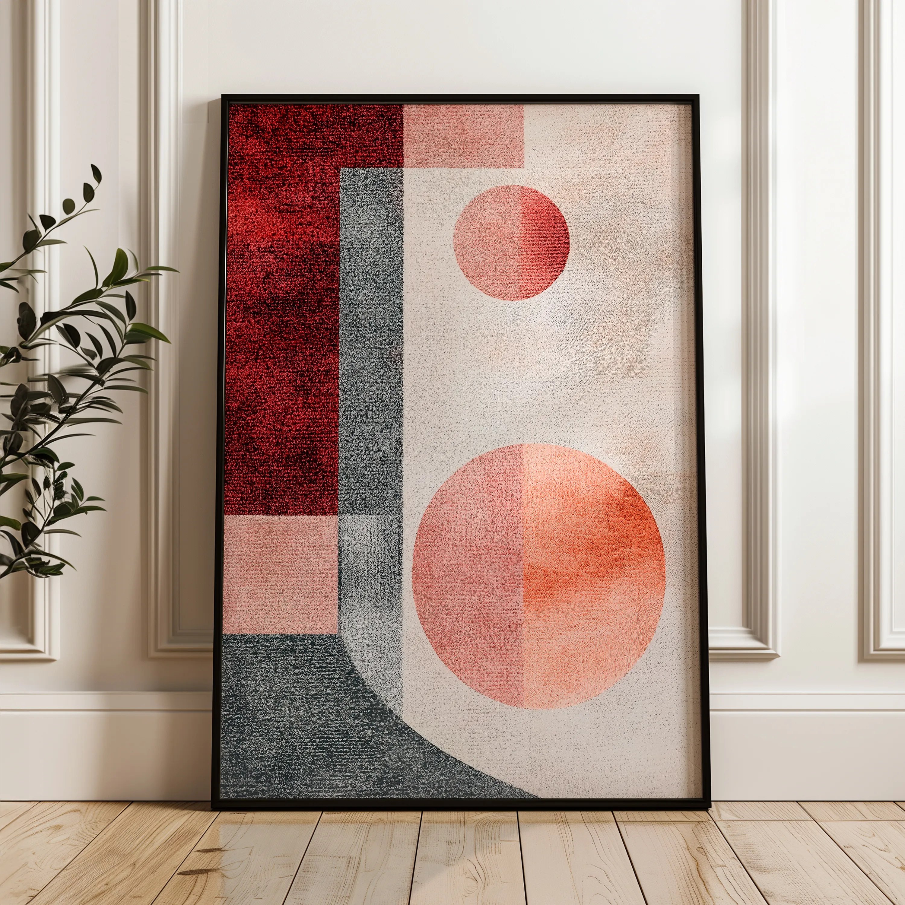 Abstract 597 Canvas Art 18" x 24" / 45 x 60 cm / Black