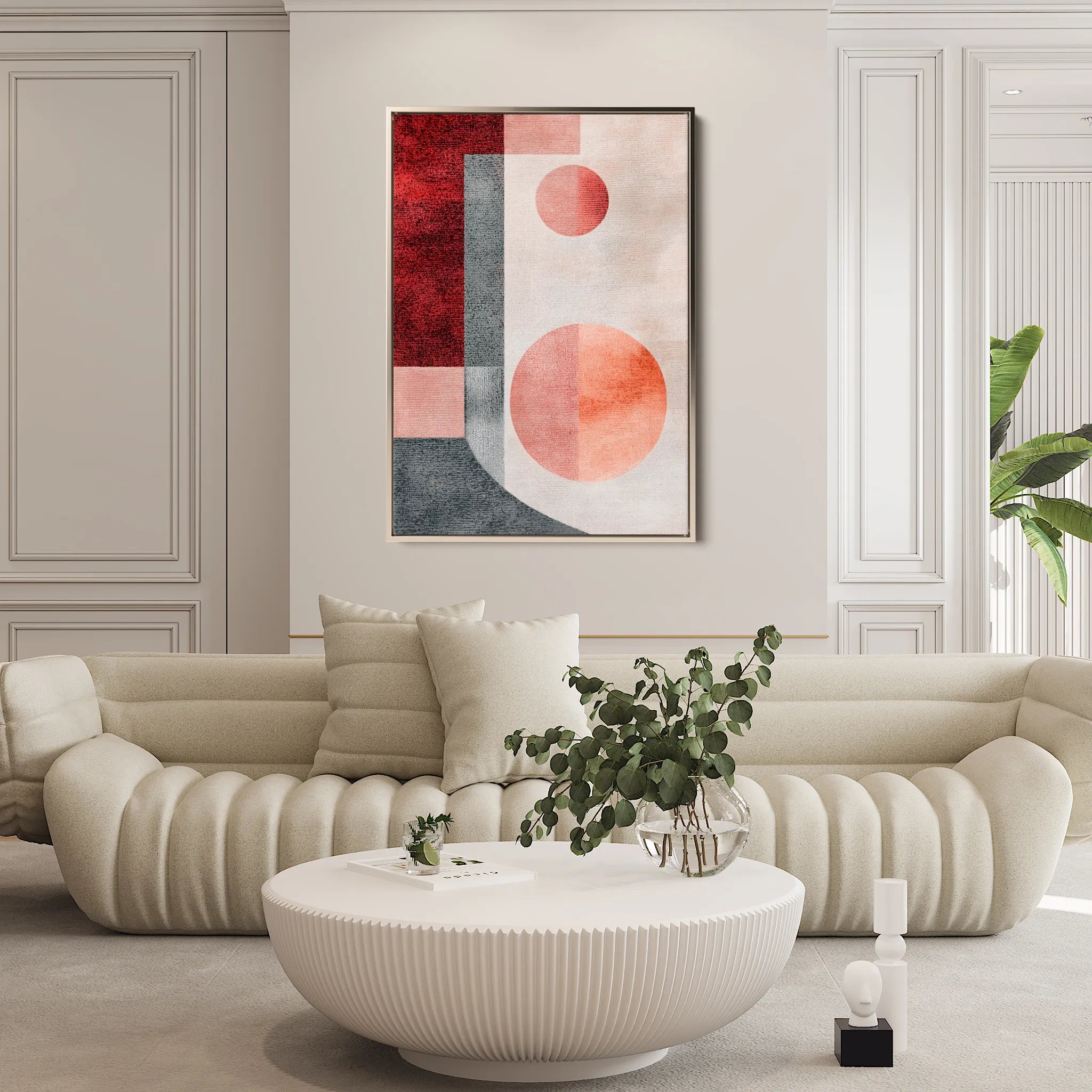 Abstract 597 Canvas Art 18" x 24" / 45 x 60 cm / Black
