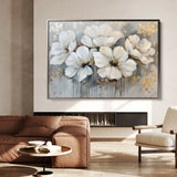 Floral 597 Canvas Art 18" x 24" / 45 x 60 cm / Black