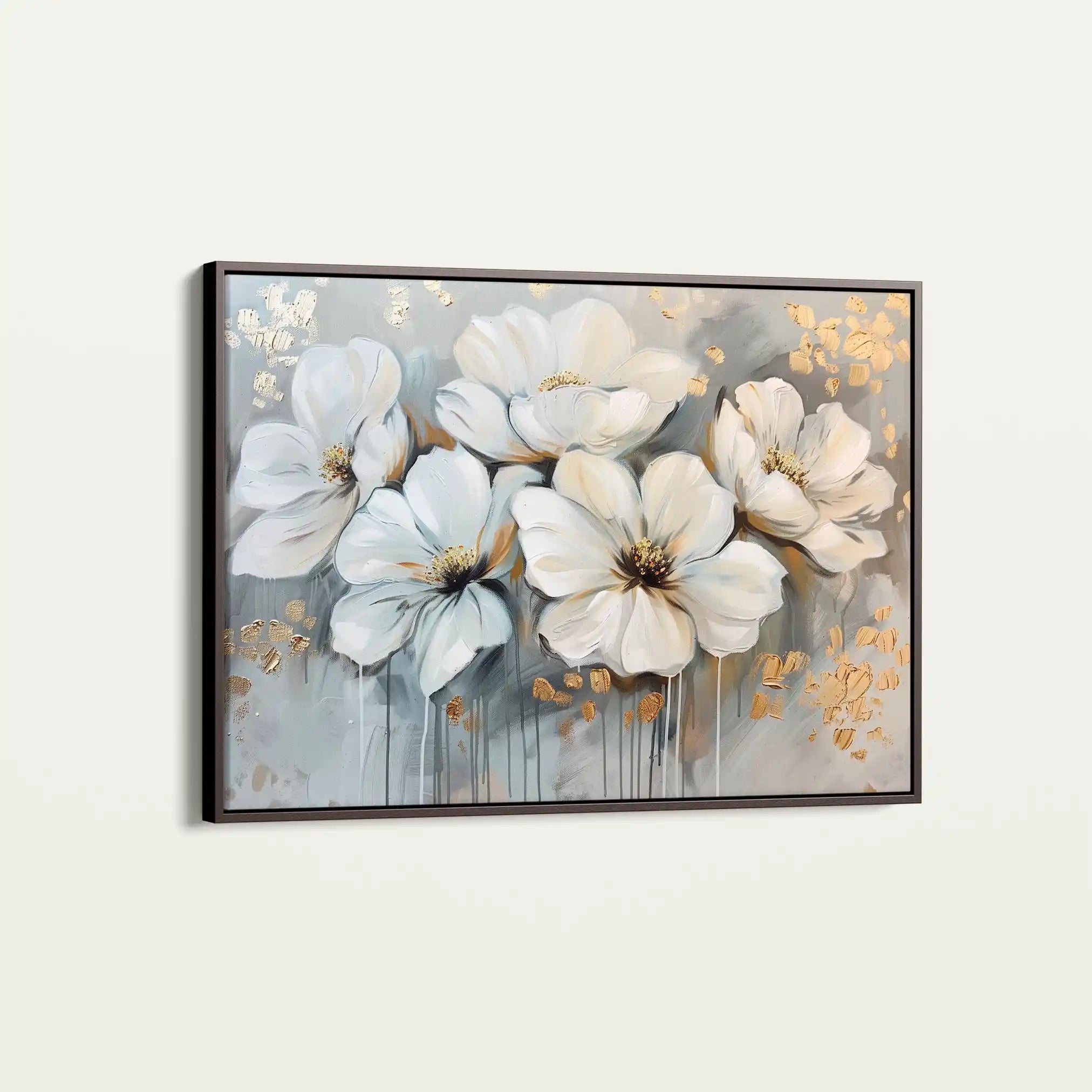 Floral 597 Canvas Art 60 x 40 cm / Black