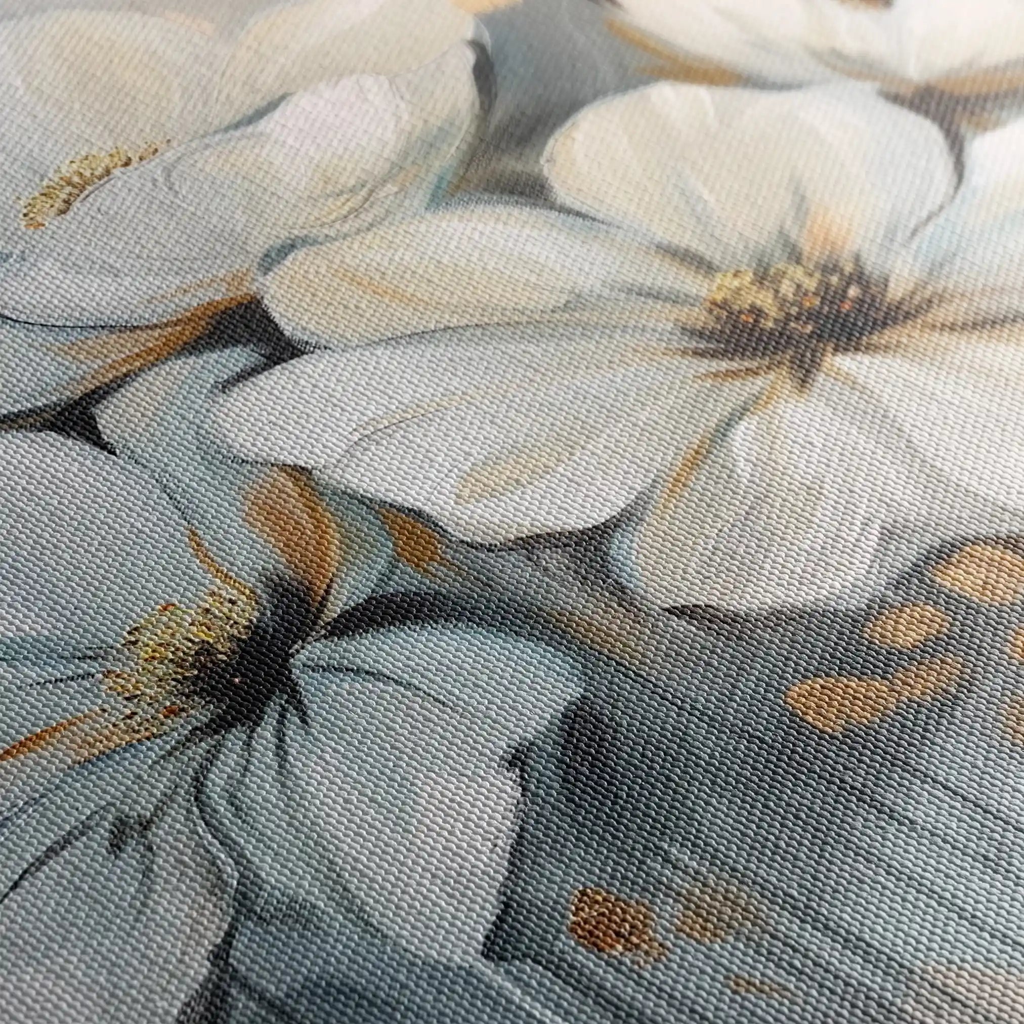 Floral 597 Canvas Art 60 x 40 cm / Black