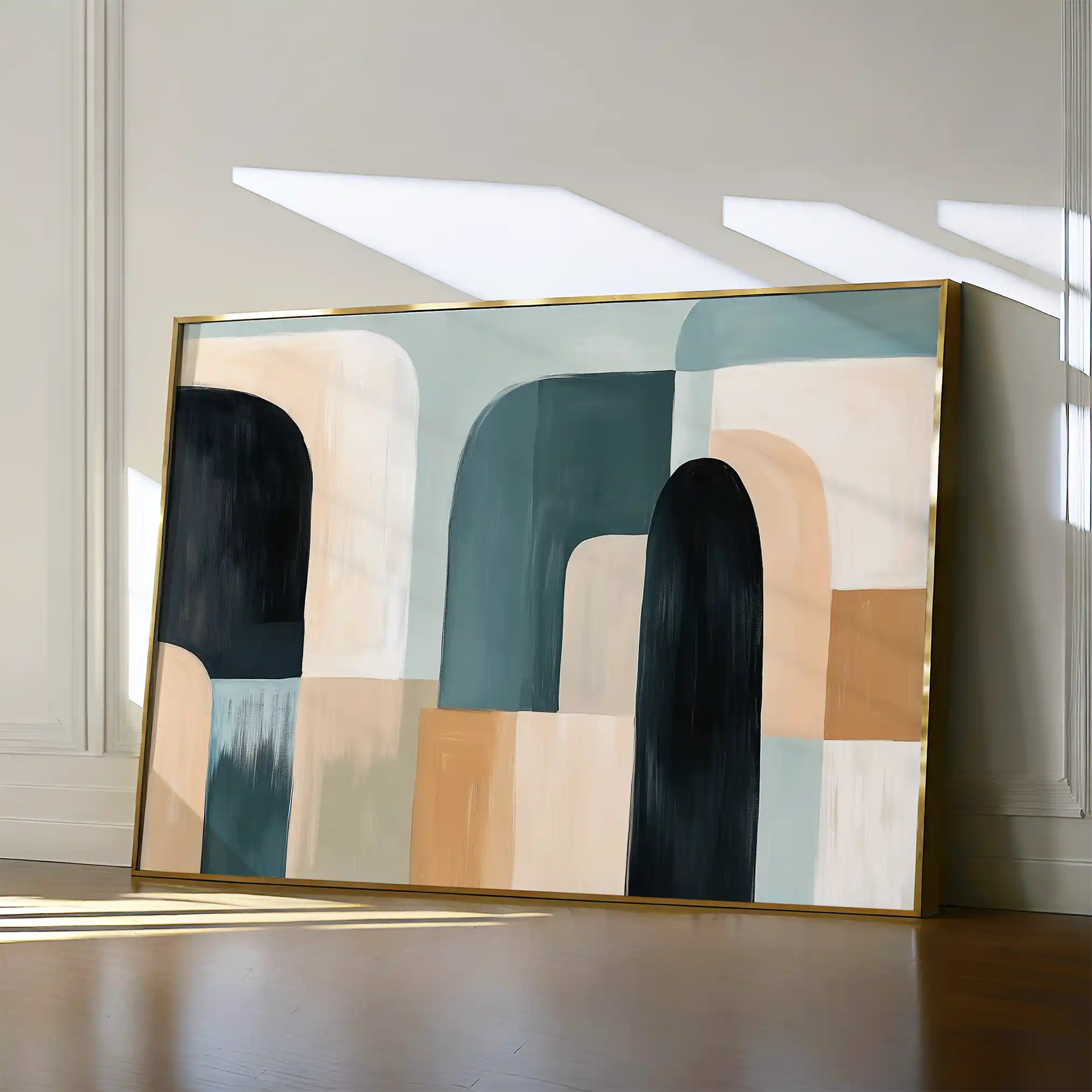 Abstract 598 Canvas Art 18" x 24" / 45 x 60 cm / Black