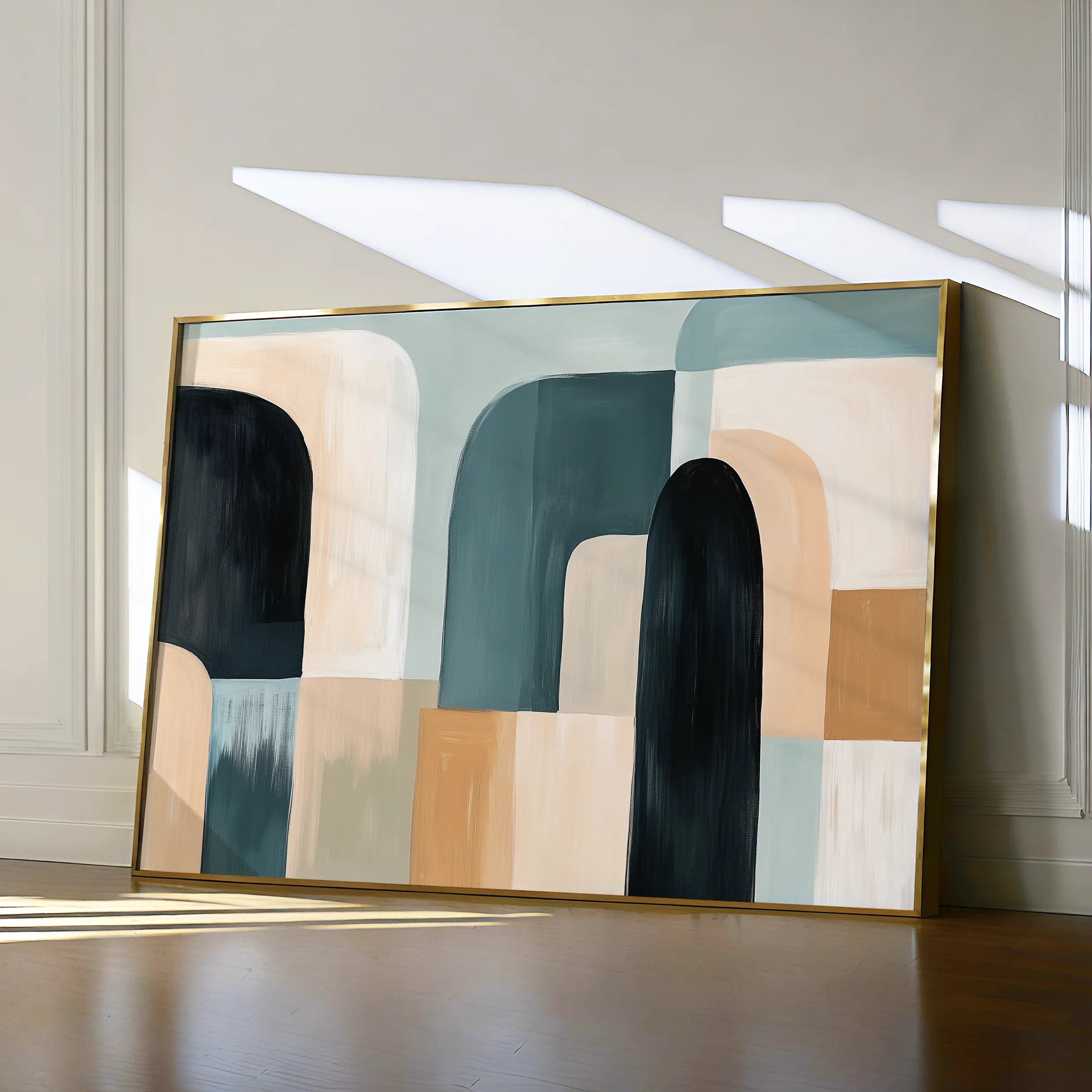 Abstract 598 Canvas Art 18" x 24" / 45 x 60 cm / Black