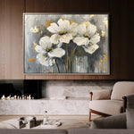 Floral 598 Canvas Art 18" x 24" / 45 x 60 cm / Black