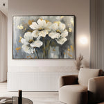 Floral 598 Canvas Art 18" x 24" / 45 x 60 cm / Black