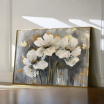 Floral 598 Canvas Art 60 x 40 cm / Black