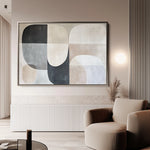 Abstract 599 Canvas Art 18" x 24" / 45 x 60 cm / Black