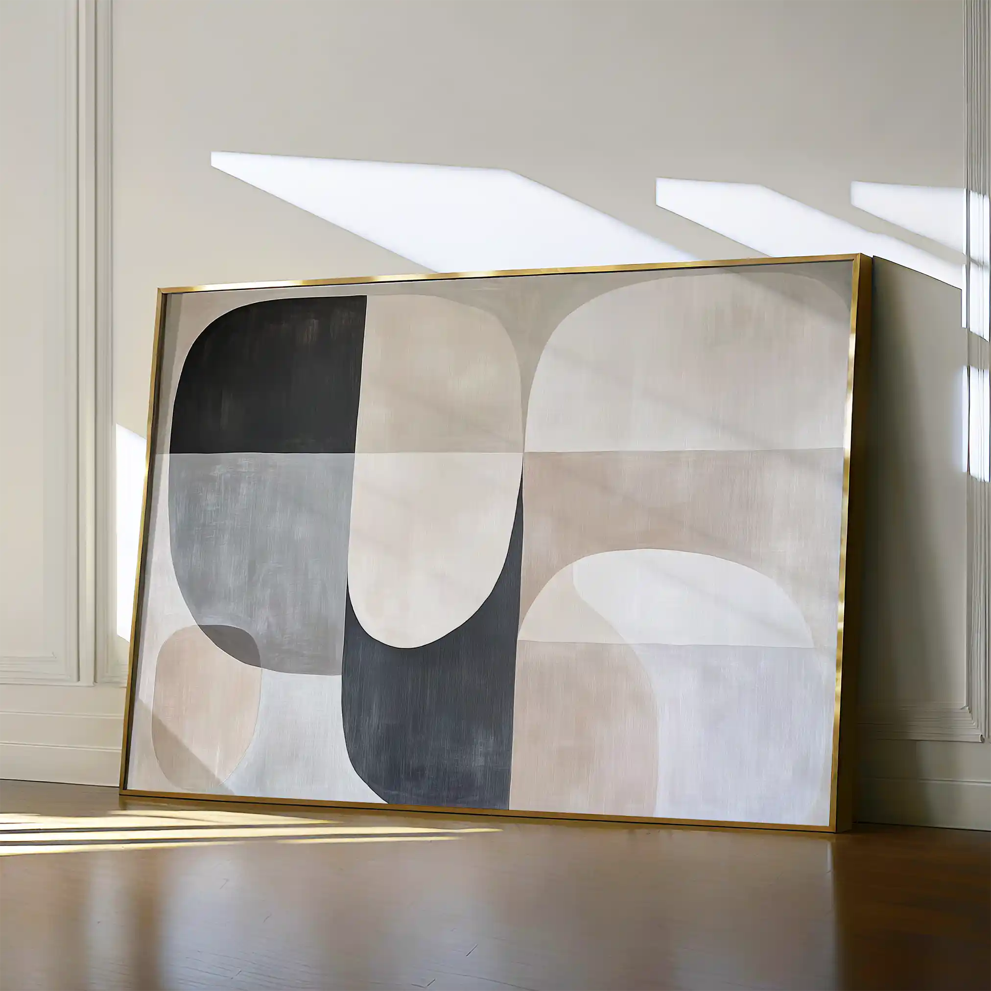 Abstract 599 Canvas Art 18" x 24" / 45 x 60 cm / Black