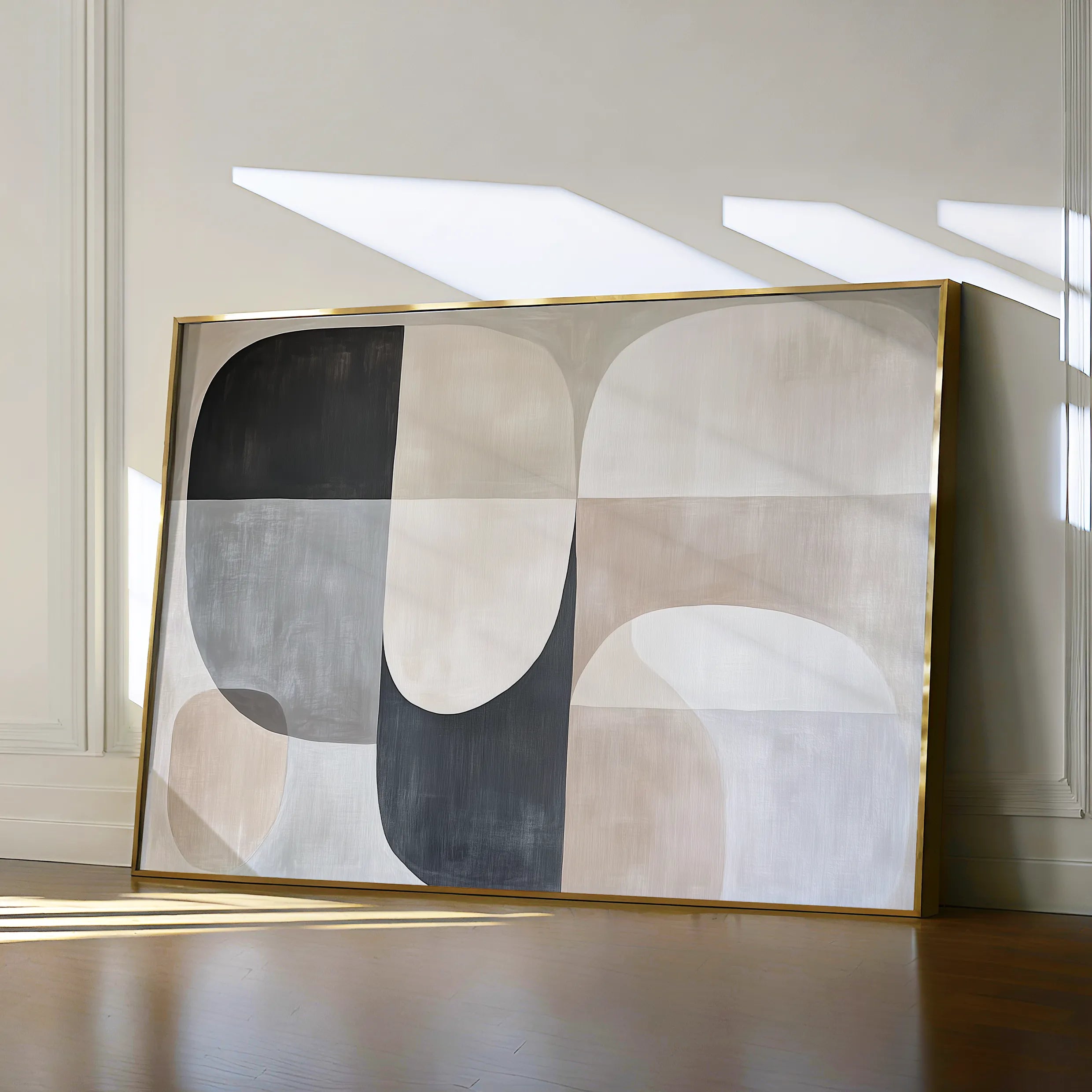Abstract 599 Canvas Art 18" x 24" / 45 x 60 cm / Black