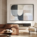 Abstract 599 Canvas Art 18" x 24" / 45 x 60 cm / Black