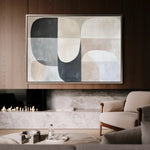Abstract 599 Canvas Art 18" x 24" / 45 x 60 cm / Black