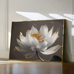 Floral 599 Canvas Art 18" x 24" / 45 x 60 cm / Black