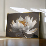 Floral 599 Canvas Art 18" x 24" / 45 x 60 cm / Black