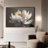 Floral 599 Canvas Art 18" x 24" / 45 x 60 cm / Black