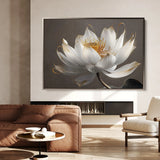 Floral 599 Canvas Art 18" x 24" / 45 x 60 cm / Black