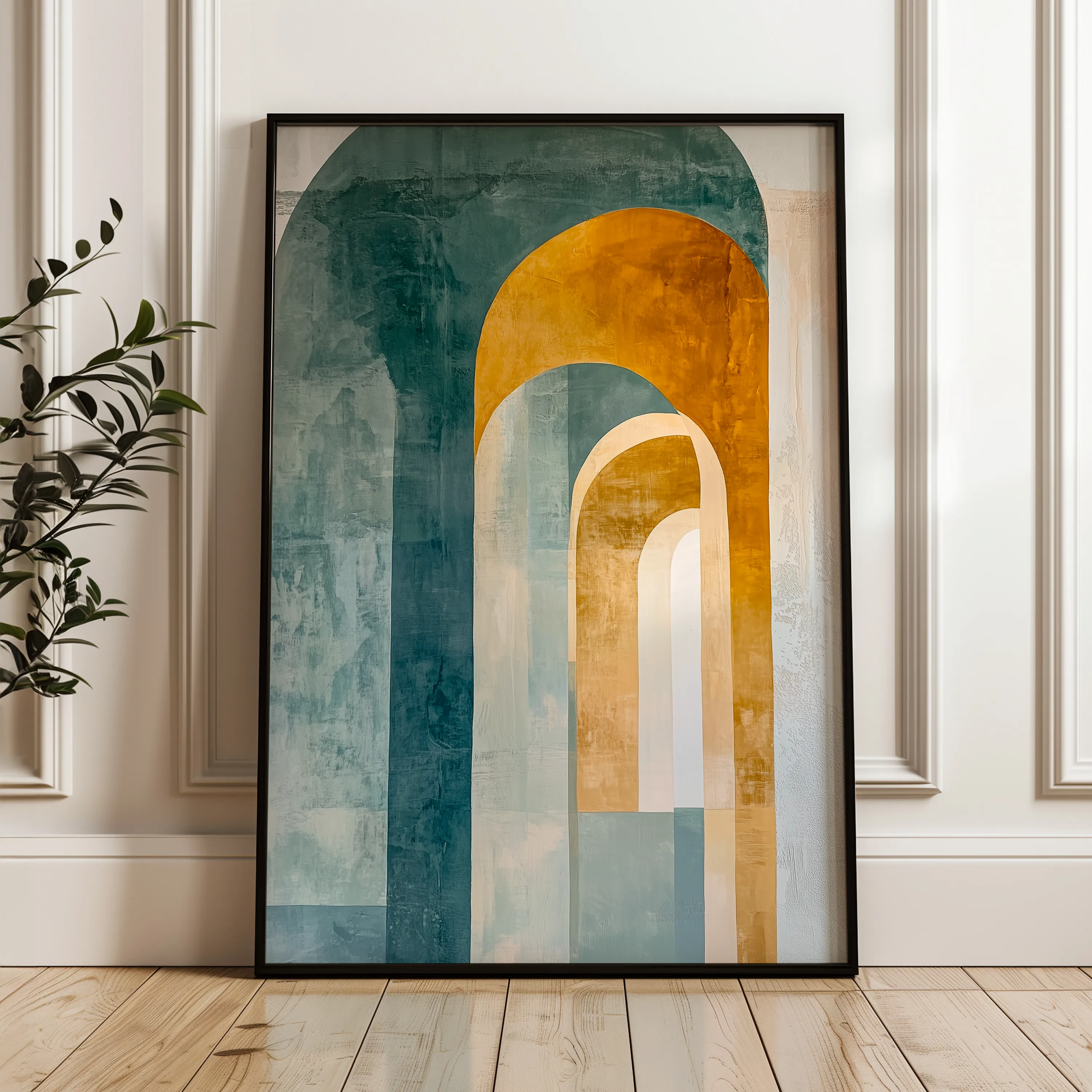 Abstract 600 Canvas Art 18" x 24" / 45 x 60 cm / Black