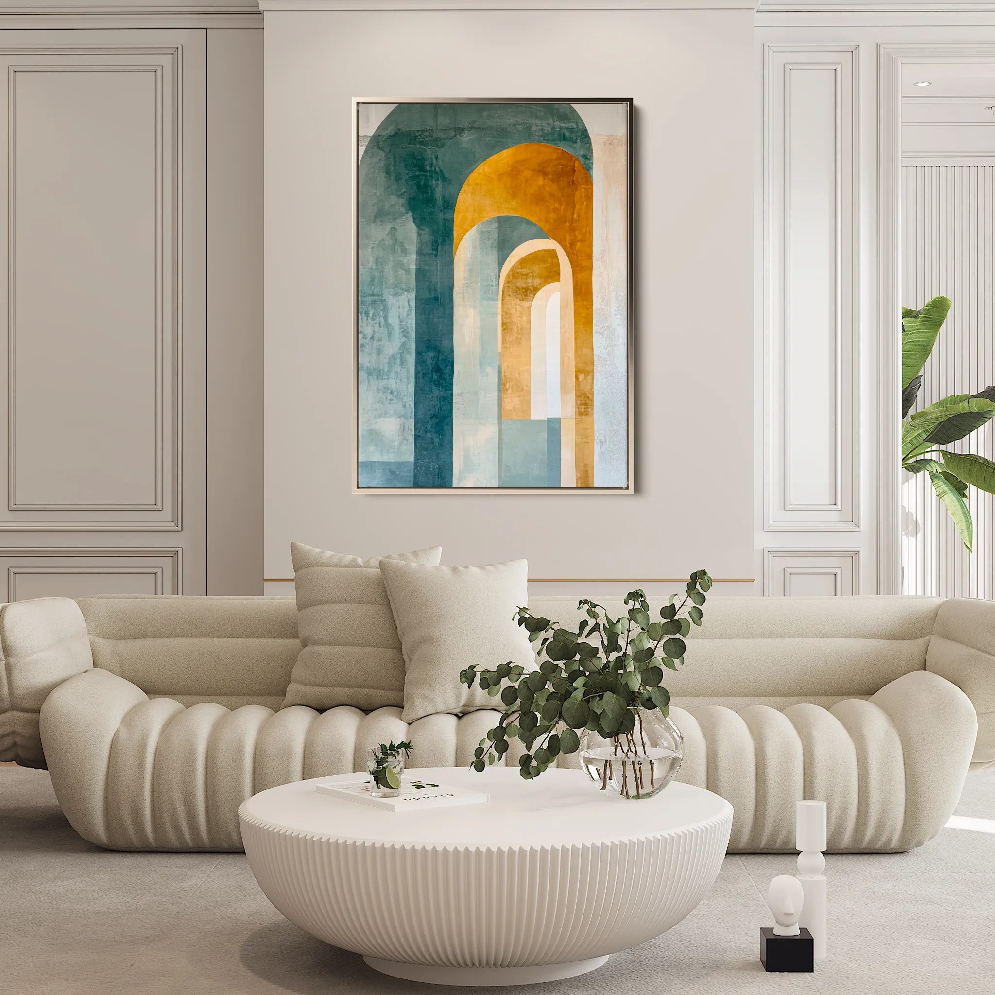 Abstract 600 Canvas Art 18" x 24" / 45 x 60 cm / Black