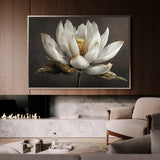 Floral 600 Canvas Art 18" x 24" / 45 x 60 cm / Black