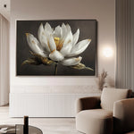 Floral 600 Canvas Art 18" x 24" / 45 x 60 cm / Black