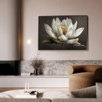 Floral 600 Canvas Art 18" x 24" / 45 x 60 cm / Black
